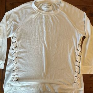 White Shirt with Side Ties EUC